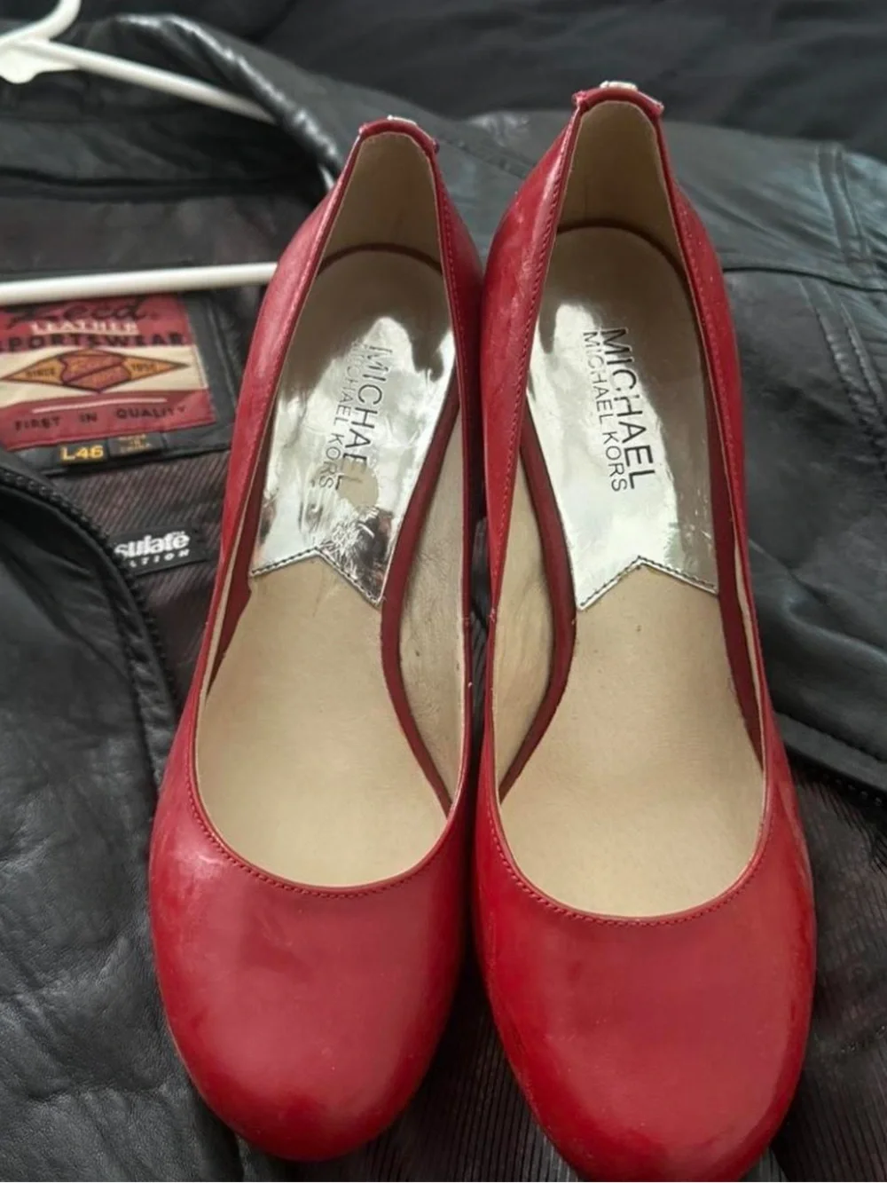 Michael Kors Red Patent-Look Stiletto Pumps